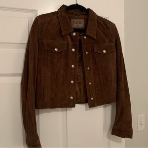 Blank NYC Brown Suede Crop Jacket Medium